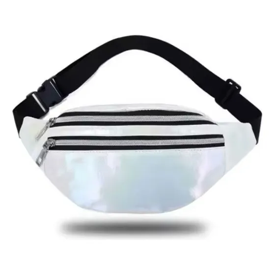 Banano Riñonera Impermeable Moda Holográfica Blanco Holográfico