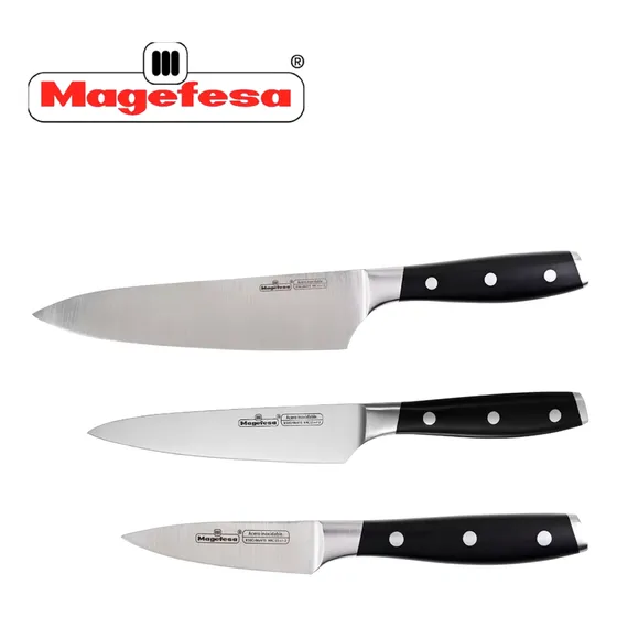 Set 3 Cuchillos Magefesa Clásicos Acero Inoxidable P Cocina