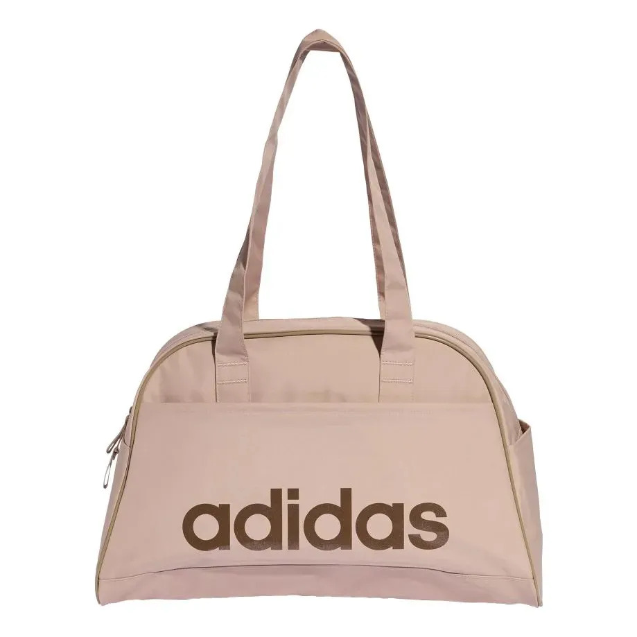 Bolsa de boliche adidas Linear Essentials na cor marrom com logo adidas em destaque na parte frontal e alças de ombro