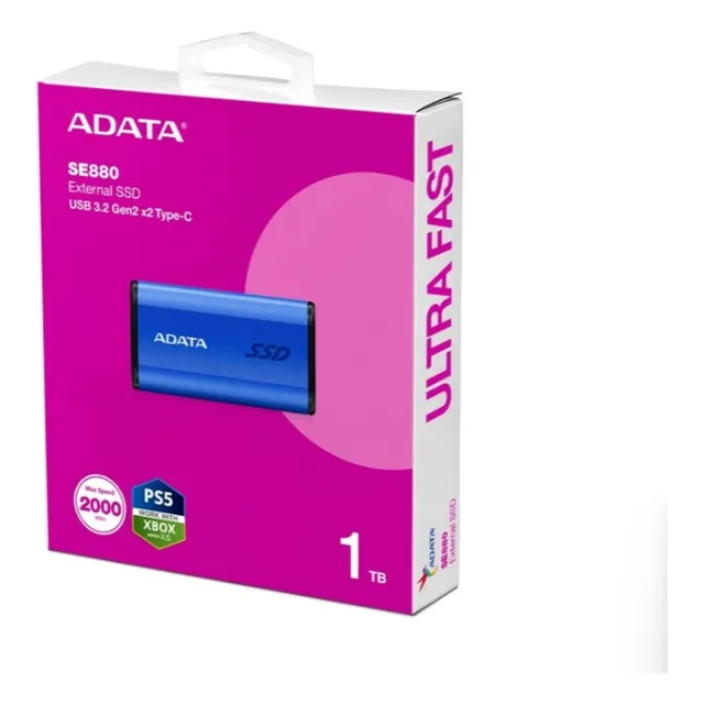 Disco Solido Externo Se880 Azul 1tb Aeli-se880-1tcbu Ssd