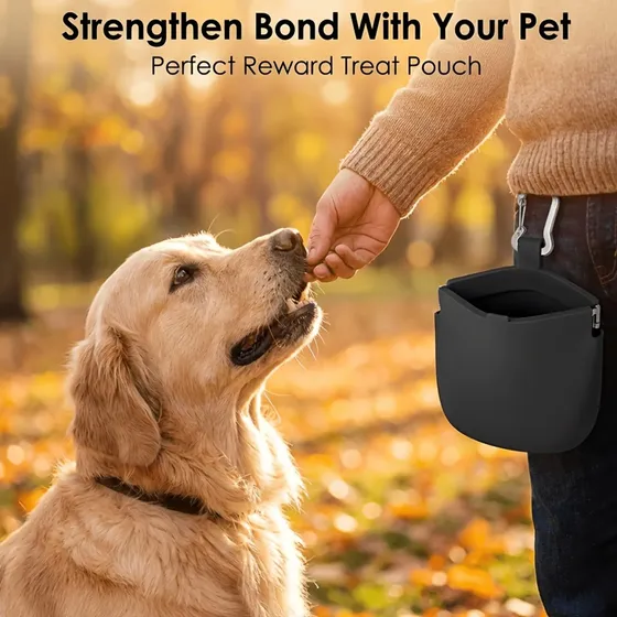 Bolsa Petisco Silicone Adestramento Cachorro