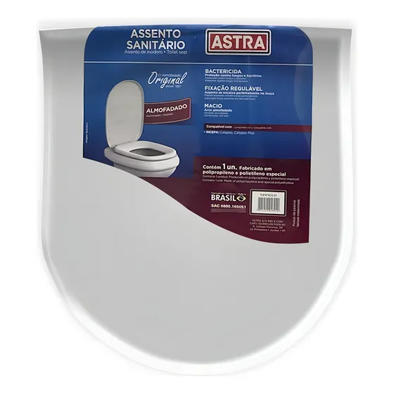 Tampa Vaso Sanitário Almofadado - Incepa - Calypso