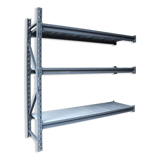 Rack Deposito 200x180x60 3 Niveles Con Pisos Adicional 400kg Color Gris Oscuro
