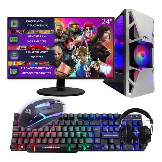 Pc Gamer Completo Intel Core I7,16gb,rtx 3060 12gb,ssd 512gb