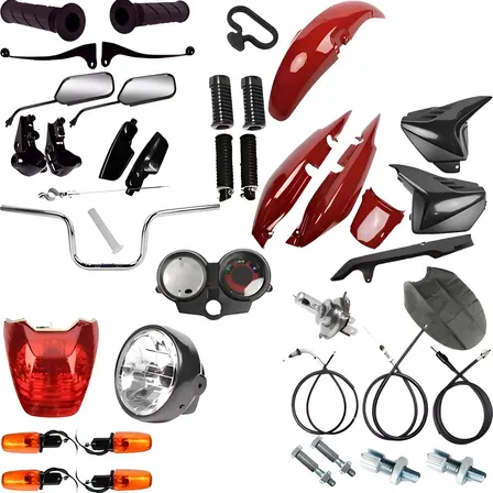 Kit Carenagem E Farol Pisca Cg 125 Fan 2009 At 2010 Vermelha Vermelho