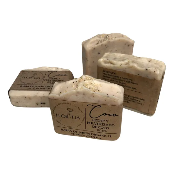 Jabon Corporal De Coco Piel Seca 100 Grs Floridaesencial