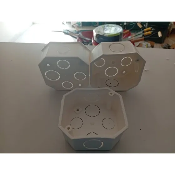 Cajetin Octogonal Plastico Blanco