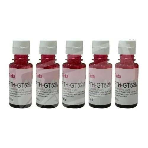 Kit 5 Tintas Compatible Con Gt52 Magenta 410 415 Gt52m