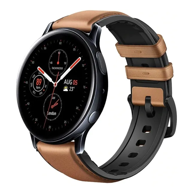 Pulseira De Couro Para Galaxy Watch 6, 5, 4, 3, 2 E 1 - 20mm