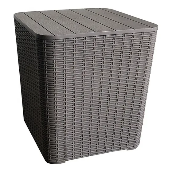 Mesa Auxiliar Capri Rattan Gris Garden Life Adeleste