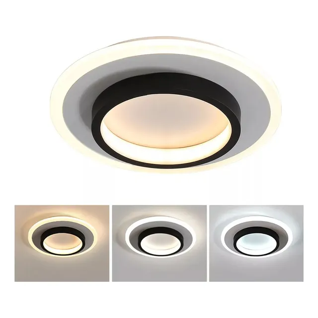 Lámpara De Techo Moderna 265v 32w Luz De 3 Colores Redonda