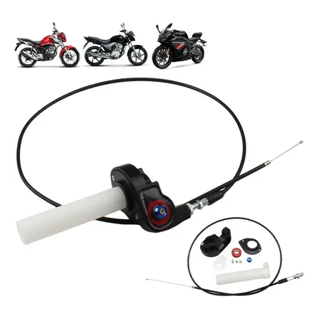 Acelerador Punho Rápido Aluminio Universal E Cabo Crf/ttr