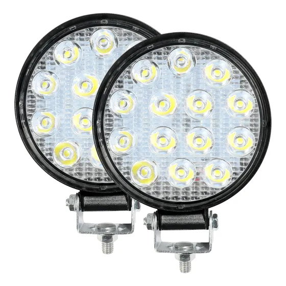2 Luz Led Redonda 4.5  Para Todo Terreno Barra 42 W Trabajo
