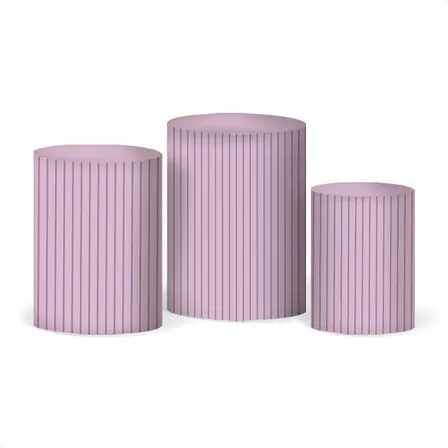 Trio Capa Cilindro Ripados Lisos Tecido Veste Fácil C/elást
