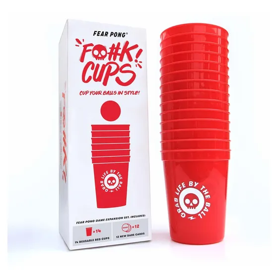 14 Vaso Rojo Reutilizabl + 12 Nuevo Desafio - Juego Carta