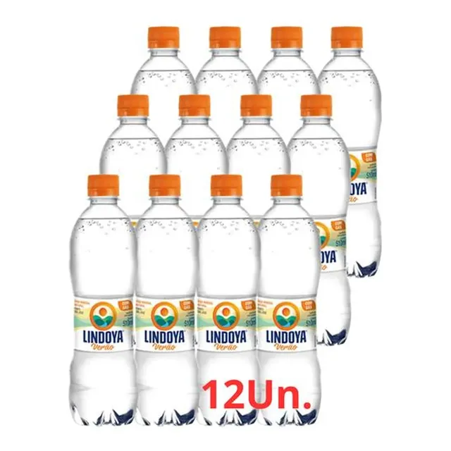 Água Mineral Lindoya Verão Garrafa Com Gás 500ml Fardo 12 Un