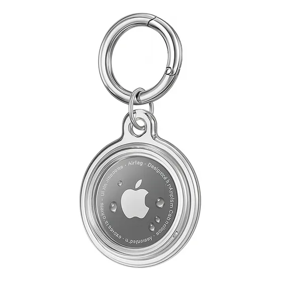 Funda Llavero Para Airtag Resistente Al Agua Y Anti Caidas Color Gris