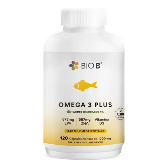 Bio B Omega 3 Plus | 873mg Epa Y 567mg Dha Sabor Hierbabuena