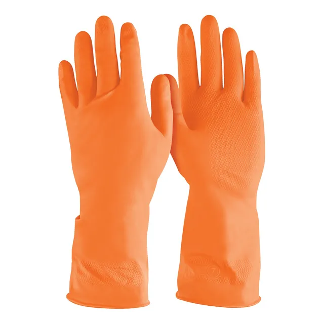 Guantes De Látex P/ Limpieza Puño Largo Talla Chica Truper