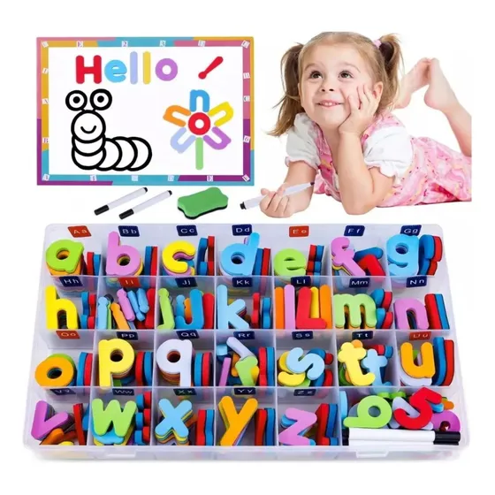 Juego Magnético De Letras Y Números 212 Pcs Didactico