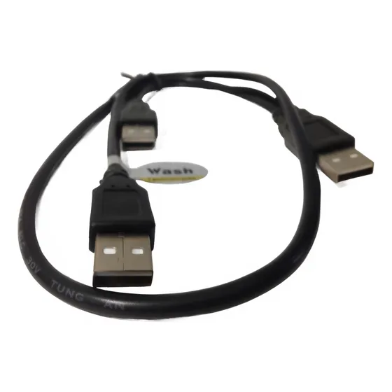 Cable 1 Usb A 2 Usb Machos P/ Disco Duro Externo