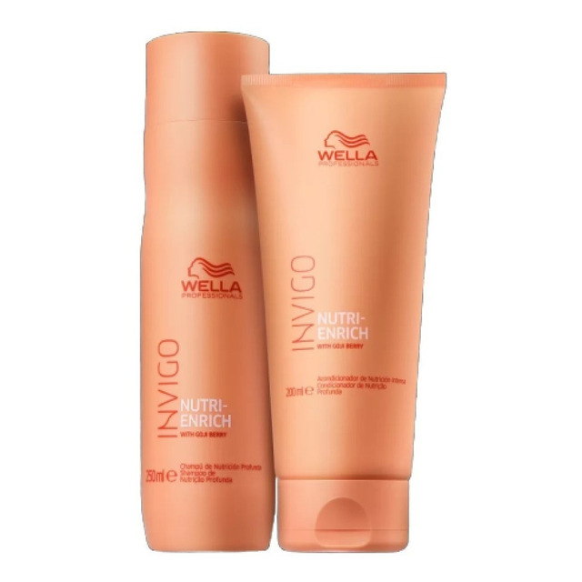 Kit Shampoo 250ml E Condicionador 200ml Wella Enrich Kit Shampoo 250ml E Condicionador 200ml Wella Enrich