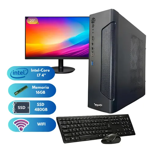 Pc Cpu Intel I3 8100 H310m 8gb Ssd 240gb C/ Licença Windows 11 Pro
