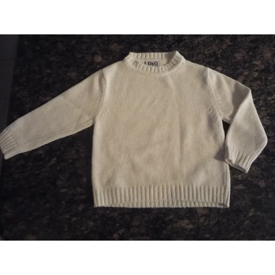 Sweter Blanco De Niño Dolce & Gabana Original - Talla 3