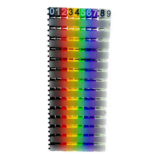 Marcador Para Cables Numeros 0-9 De 500 Pzs Calibre 20 A 16