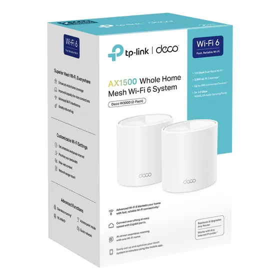 Router Tp-link Deco W3000 2 Pack Ax1500 Mesh Wifi 6 Nuevo