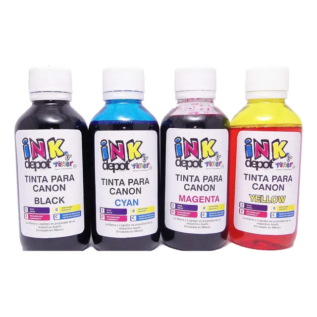 4x250 Ml Colores Tinta Para Gi190 G1100 G2100 G3100 G4100