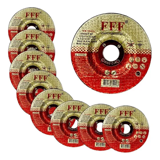 Set 50 Disco Corte Metal 115x3x22mm Discos Corte 4 1/2