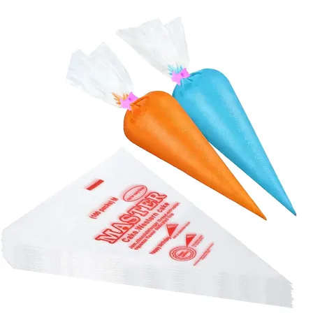 Mangas Pasteleras Desechables de Grado Alimenticio 100 Piece, Desechable Manga de Alta Calidad, Utensilios de Repostería Profesional, Ideal para Hoteles, Pastelerías y Restaurantes (30 X 25 Cm)
