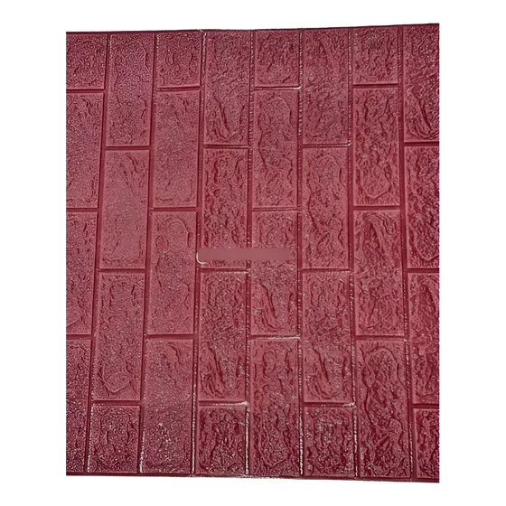 Laminas 3d Ladrillo Burdeo Autoadhesivas Pack 10 Unidades