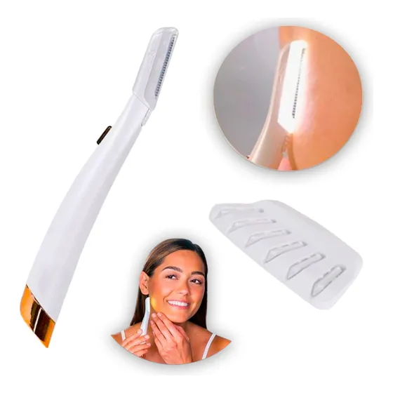 Removedor De Pelos E Esfoliação Facial Com Luz De Led