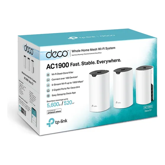 Sistema Wifi Mesh Tp-link Ac1900 Deco S7 Pack X3 Malla Wifi