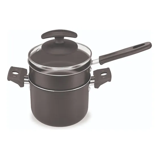 Mini Cuscuzeira E Caldeirão 2 Em 1 Preto Fortaleza 12cm