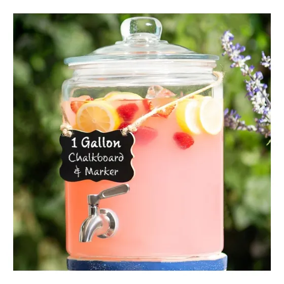 Bello Dispensador De Bebidas De Vidrio De 1 Galón