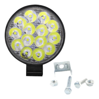 Refletores Led Genéricos Para Carro 42w Faróis Redondos Refletores Led Genéricos Para Carro 42w Faróis Redondos