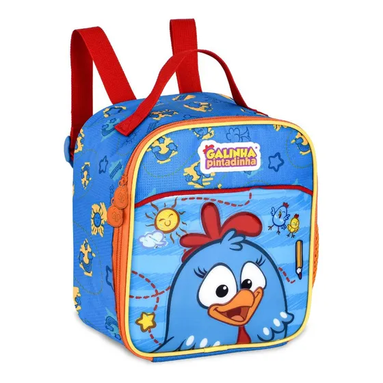 Lancheira Térmica Galinha Pintadinha Desenho Infantil Escolar Lanches Alimentos Marmita Resistente Espaçosa Fofa Criança Meninos Meninas Clio