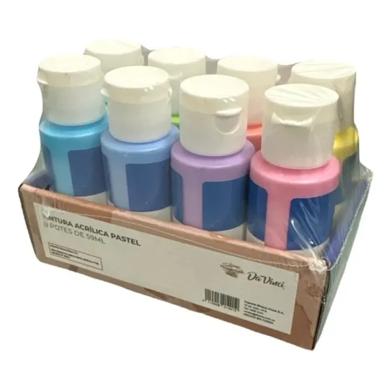 Kit X 8 Pintura Acrílica Da Vinci 59 Ml Metal, Pastel, Neón Color Pastel
