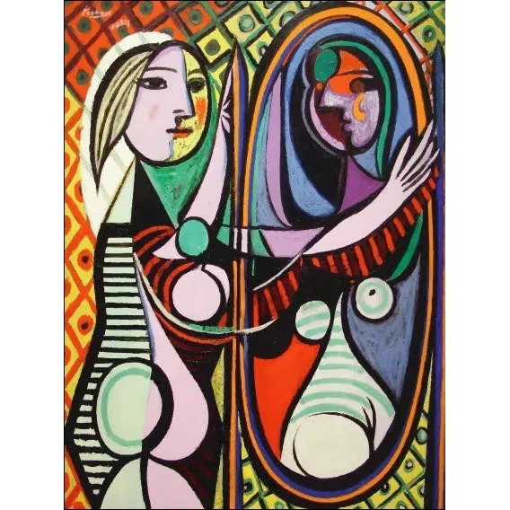 Cuadro Famoso Chica Frente A Un Espejo Picasso 130x90