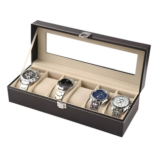 Estuche Reloj Exhibidor 6 Relojes Caja Eco Cuero Guardado Estuche Reloj Exhibidor 6 Relojes Caja Eco Cuero Guardado