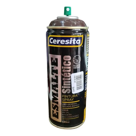 Spray Aerosol Ceresita Esm. Sintético Secado Rápido 440 C.c. Color Café