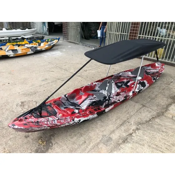 Caiaque Duplo Fibra Modelo K2 Pró Pesca 2 Lugares + Remos