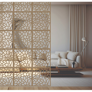 Kit 15 Módulos Divisória 53x54 Cm Mdf Parede Vazado Kit 15 Módulos Divisória 53x54 Cm Mdf Parede Vazado