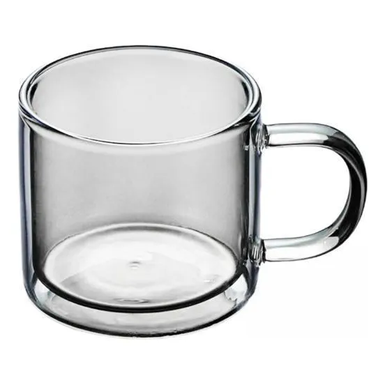 2 Taza De Vidrio De 250 Ml Con Aislamiento Térmico De