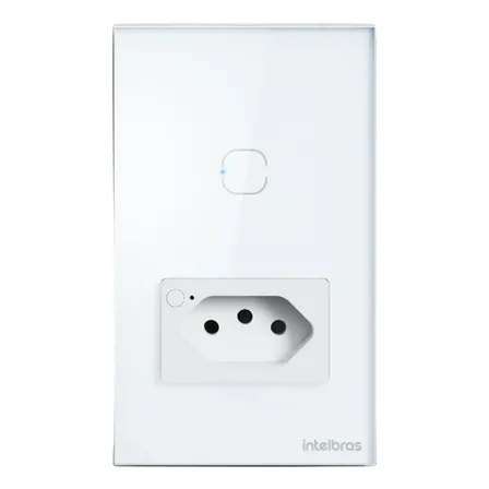 Tomada Inteligente Intelbras Ets 2001 C/1tecla Smart Branco