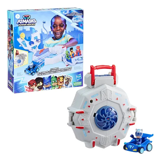 Pj Masks Set De Cuartel General Con Coche Y Superhéroe