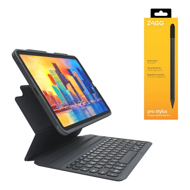 Kit Teclado Para iPad Air 10.9 4a Y 5a Gen + Lápiz Óptico Du Mouse Gris Teclado Negro